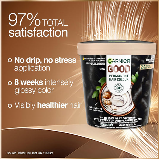 Garnier GOOD Permanent Hair Colour 2.0 Truffle Soft Black image 2
