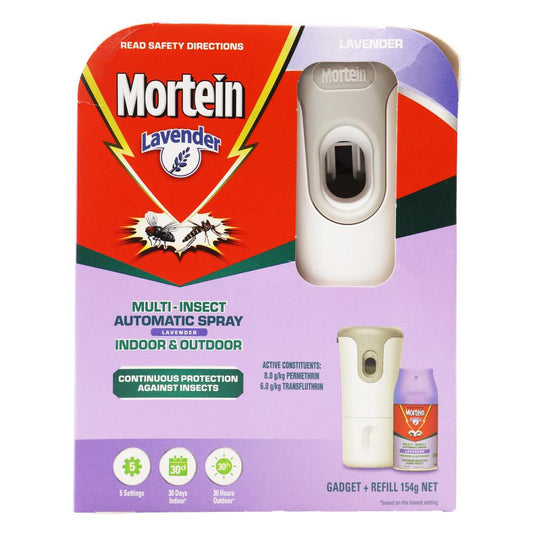 Mortein Lavender Multi-Insect Automatic Spray Gadget and Refill 154g image 2