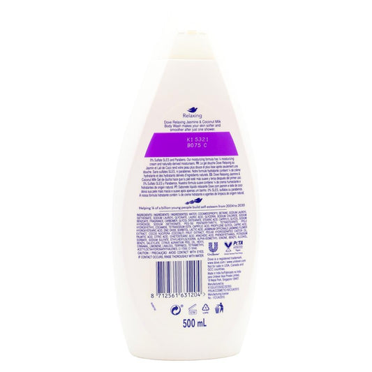 Dove Purely Pampering Coconut Milk & Jasmine Petals Body Wash 500ml (Pack of 6) image 2