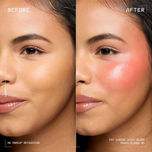 NYX Professional Makeup Fat Cheeks Juicy Liquid Blush - Peach Plunge image 2