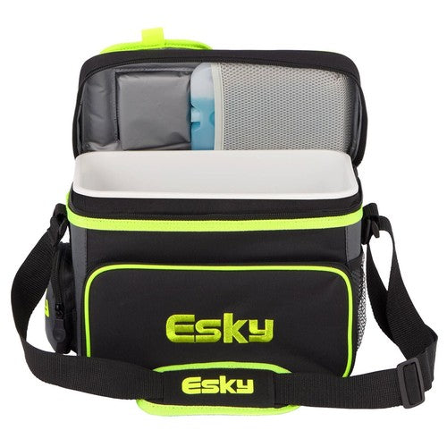Esky 16 Can Hybrid Cooler with Ice Brick - Black/Grey/Lime image 2