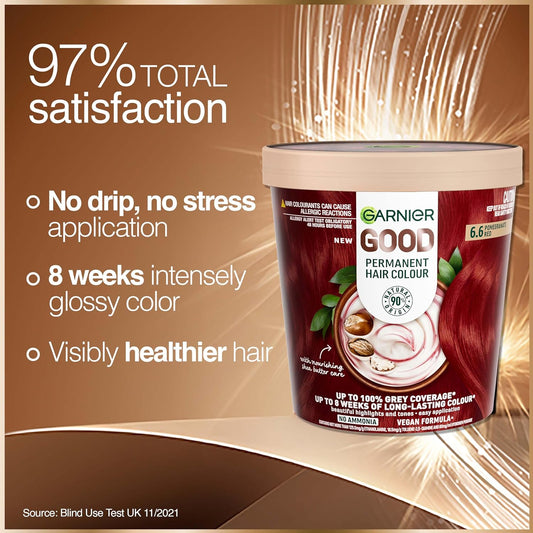 Garnier GOOD Permanent Hair Colour 6.6 Pomegranate Red image 2