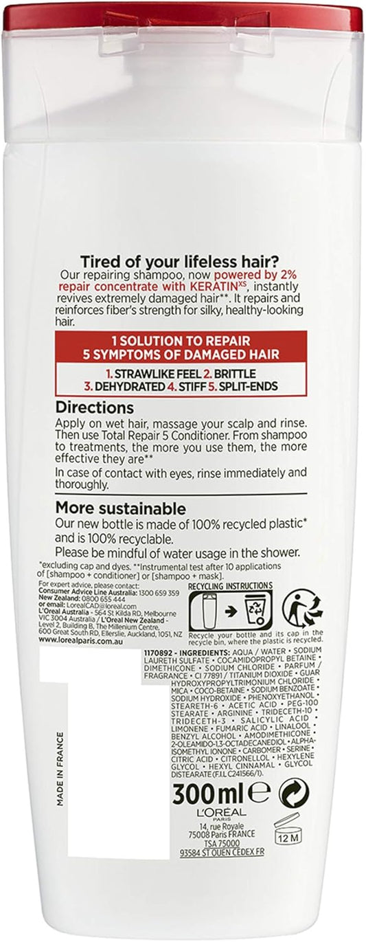 L'Oreal Paris Total Repair 5 Shampoo 300ml image 2