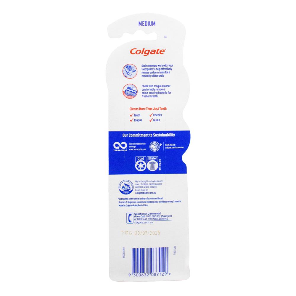 Colgate 360° Advanced Optic White Manual Toothbrush (Pack of 2) image 7