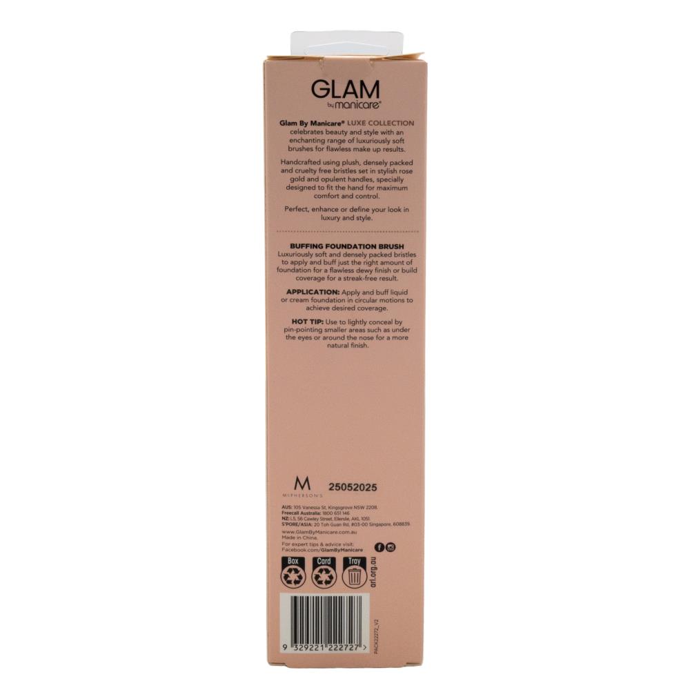 Glam by Manicare GP2 Buffing Foundation Brush – Soft Synthetic Bristles for Liquid & Powder image 5