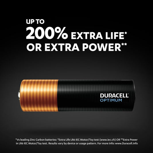 Duracell Optimum AA Alkaline Batteries, 8 Pack image 2