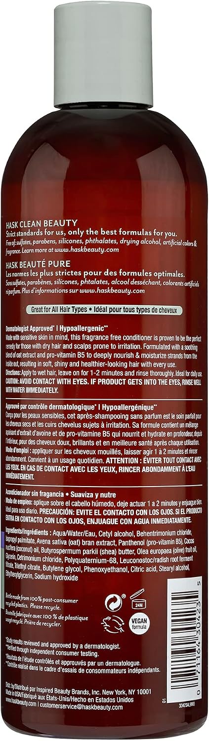 HASK Sensitive Care Fragrance-Free Conditioner, 355ml image 2