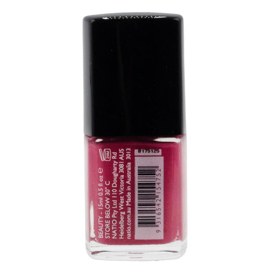 Natio Nail Colour Beauty 15ml - Hot Pink Fuchsia Nail Polish image 2