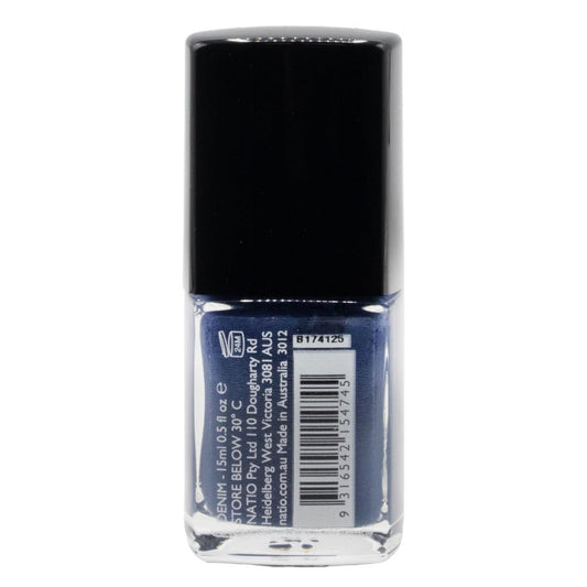 Natio Nail Colour Denim 15ml – Vegan-Friendly Slate Blue Nail Polish image 2