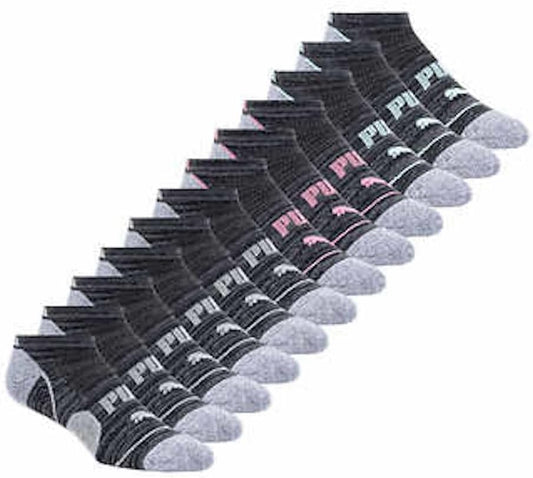 PUMA Women's Repreve Athletic Low Cut Socks – 12 Pairs in Black image 2