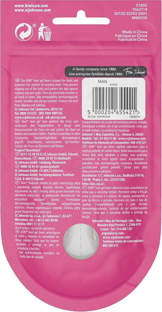 KIWI Shoe Passion Gel Heel Liners – Clear, One Size, 1 Pair image 2