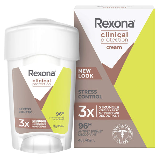Rexona Women Clinical Antiperspirant Cream Stick Deodorant Stress Control, 45ml, 96 Hour Protection image 2
