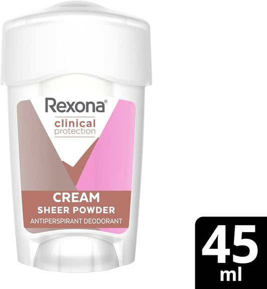 Rexona Women Clinical Protection Antiperspirant Cream Stick Deodorant Sheer Powder 45ml image 2