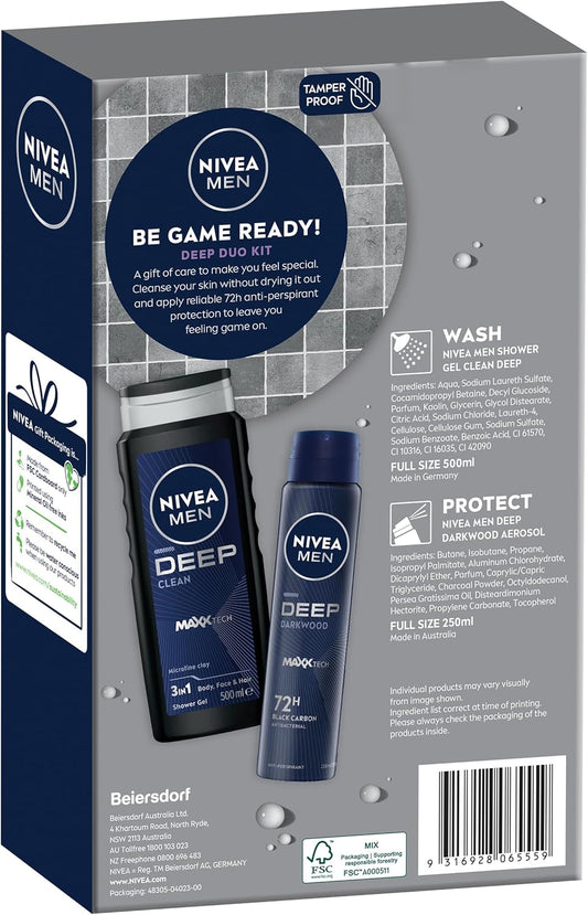 NIVEA MEN Deep Be Game Ready Skincare Set (2 Piece) image 2