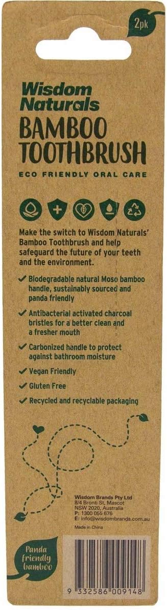 Wisdom Medium Soft Bamboo Toothbrush 2-Pack image 2