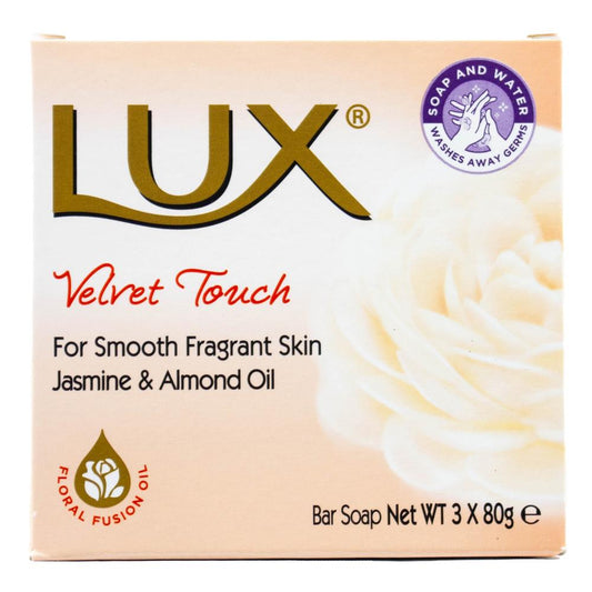 Lux Velvet Touch Jasmine & Almond Oil Soap Bar 3-Pack image 2