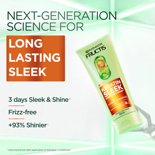 Garnier Fructis Keratin Sleek Shampoo Conditioner Hair Mask image 2