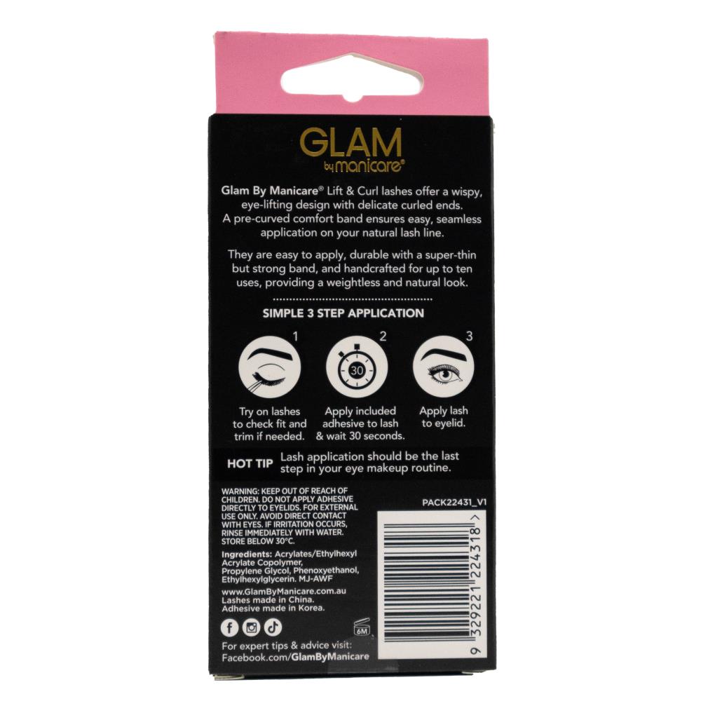 Manicare Glam Lift & Curl Poppy Intense Lashes with Hypoallergenic Adhesive image 3