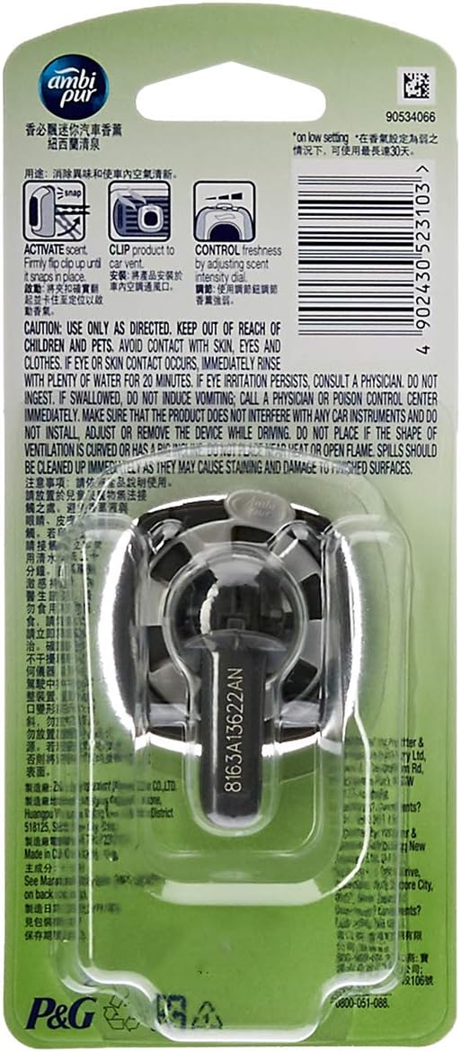 Ambi Pur Car Mini Clip Air Freshener - New Zealand Springs 2mL image 2