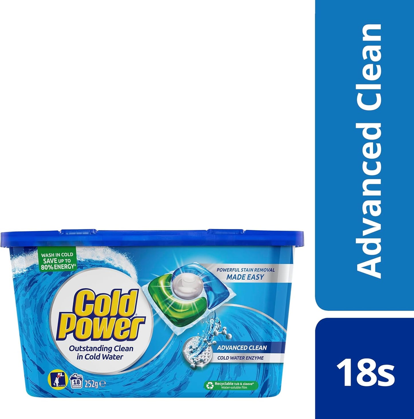 Cold Power 3in1 Triple Capsules Laundry Detergent, 18 Count x 8 image 6