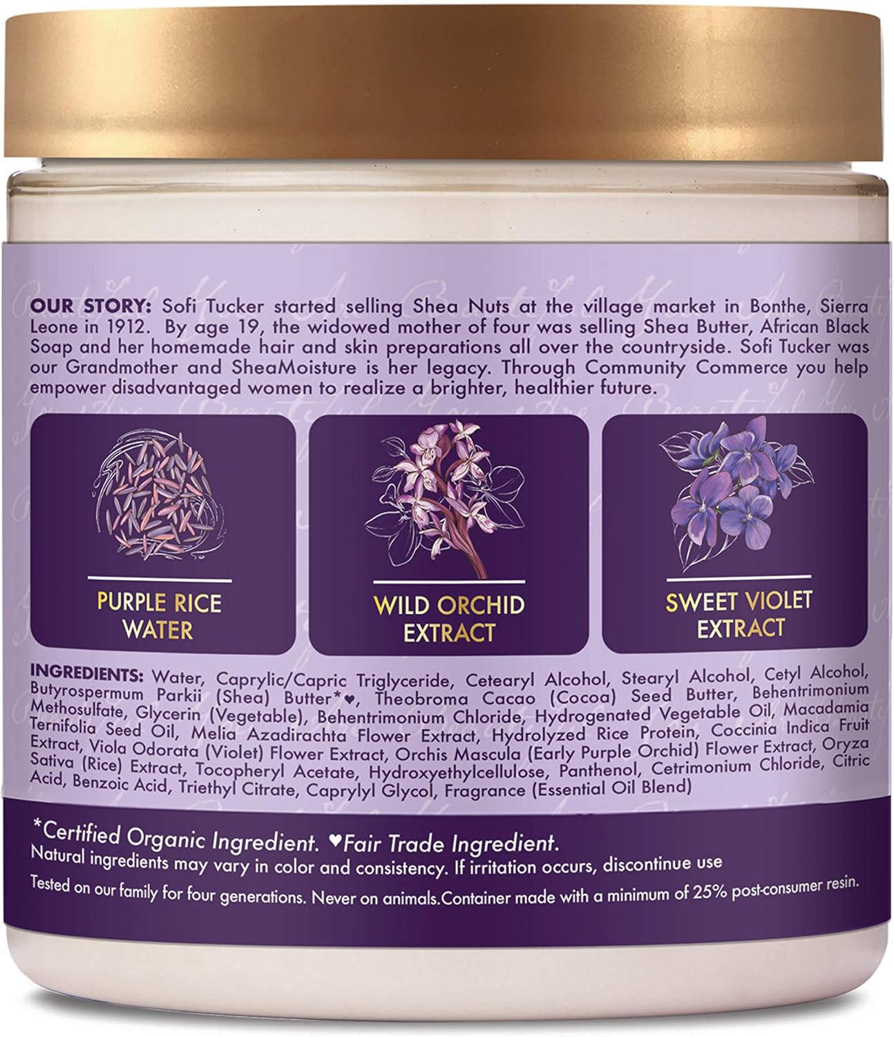 SheaMoisture Purple Rice Water Strength + Color Care Masque 227g image 3