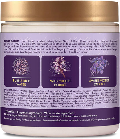 SheaMoisture Purple Rice Water Strength + Color Care Masque 227g image 3