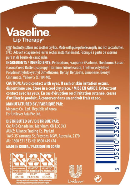 Vaseline Lip Therapy Cocoa Butter Lip Balm 7g image 2