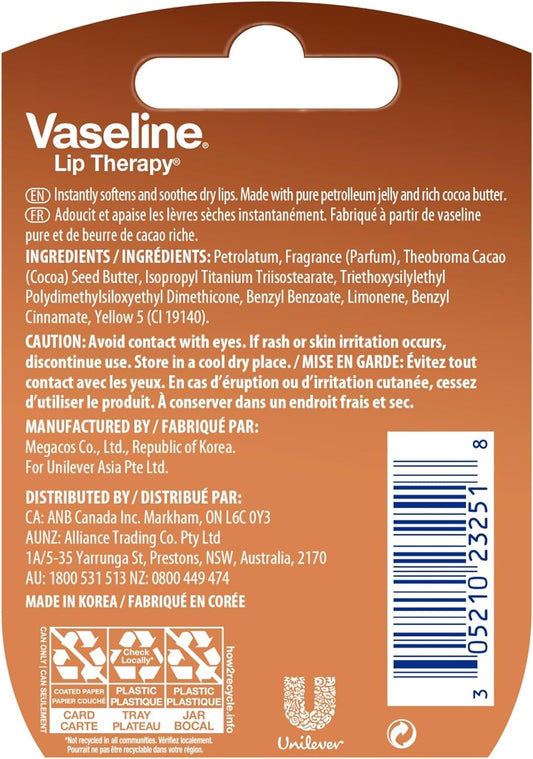 Vaseline Lip Therapy Cocoa Butter Lip Balm 7g image 2