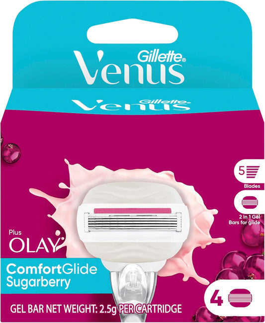Gillette Venus Moistureglide Strawberry Women's Razor Blade Refills