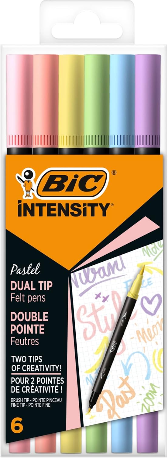 BIC Intensity Dual Tip Felt Pens 6-Pack