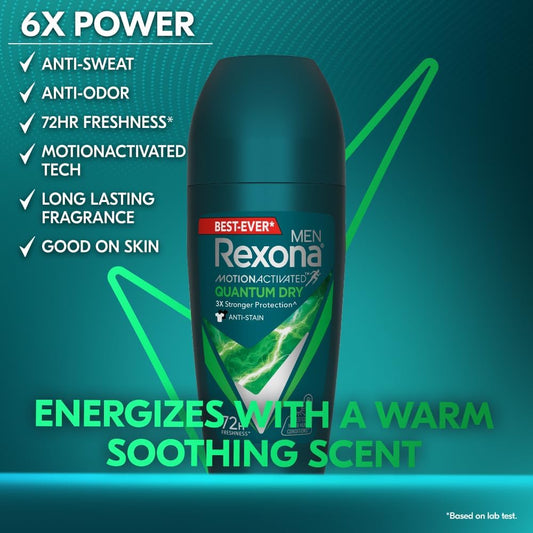 Rexona Men Quantum Dry Roll-On Deodorant 45mL image 2
