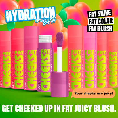 NYX Professional Makeup Fat Cheeks Juicy Liquid Blush - Bouncin' Berry image 4