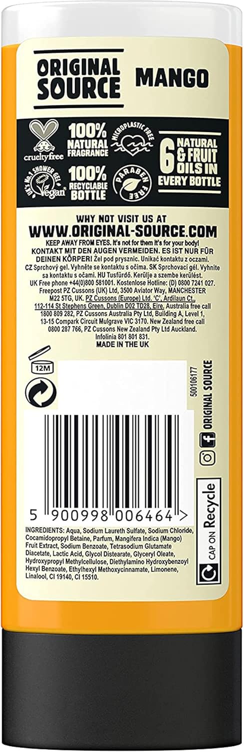 Original Source Mango Shower Gel, 500 ml image 2