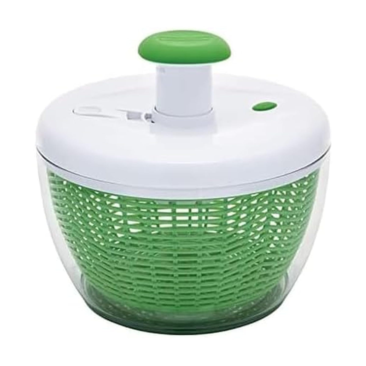 Farberware Pro Pump Salad Spinner with Bowl and Colander, 6.6 Quart, Green