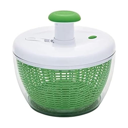 Farberware Pro Pump Salad Spinner with Bowl and Colander, 6.6 Quart, Green