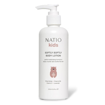 Natio Kids Softly Softly Body Lotion 250ml – Hydrating Moisturiser with Grape Seed, Shea Butter, Chamomile, Lavender, Geranium & Grapefruit – Dermatologically Tested – Made in Aust image 5