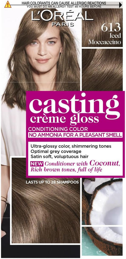 L'Oréal Paris Casting Crème Gloss Semi-Permanent Hair Colour - 613 Iced Mocha image 8