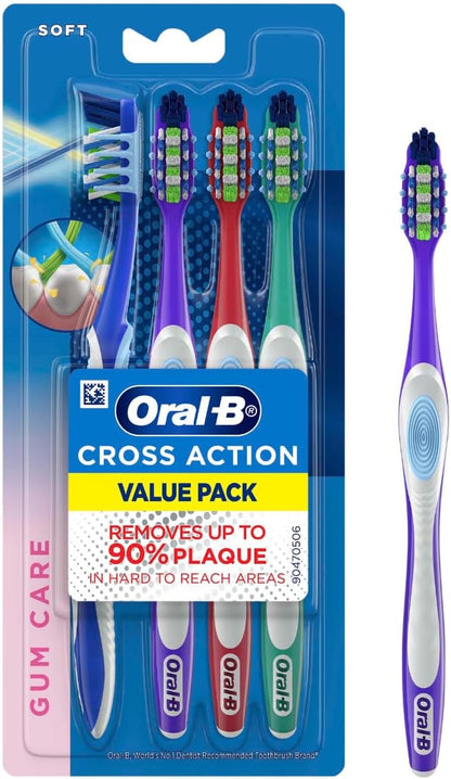 Oral-B Cross Action Gum Care Soft Toothbrush 4 Pack image 3