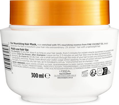 L'Oréal Paris Elvive Extraordinary Oil Coconut Hair Mask 300ml image 2