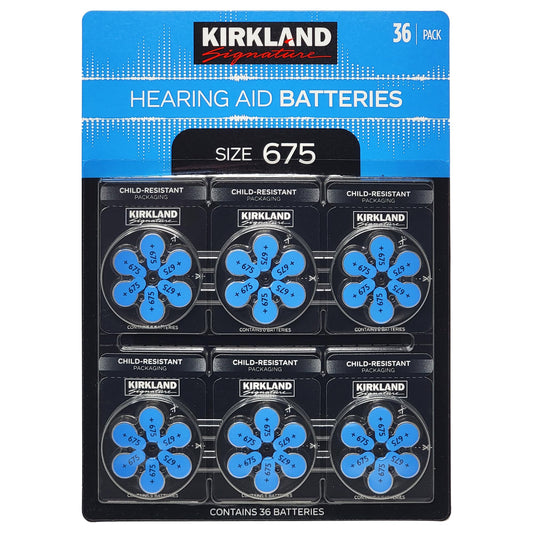 Kirkland Signature Hearing Aid Batteries Size 675 - 48 Pack