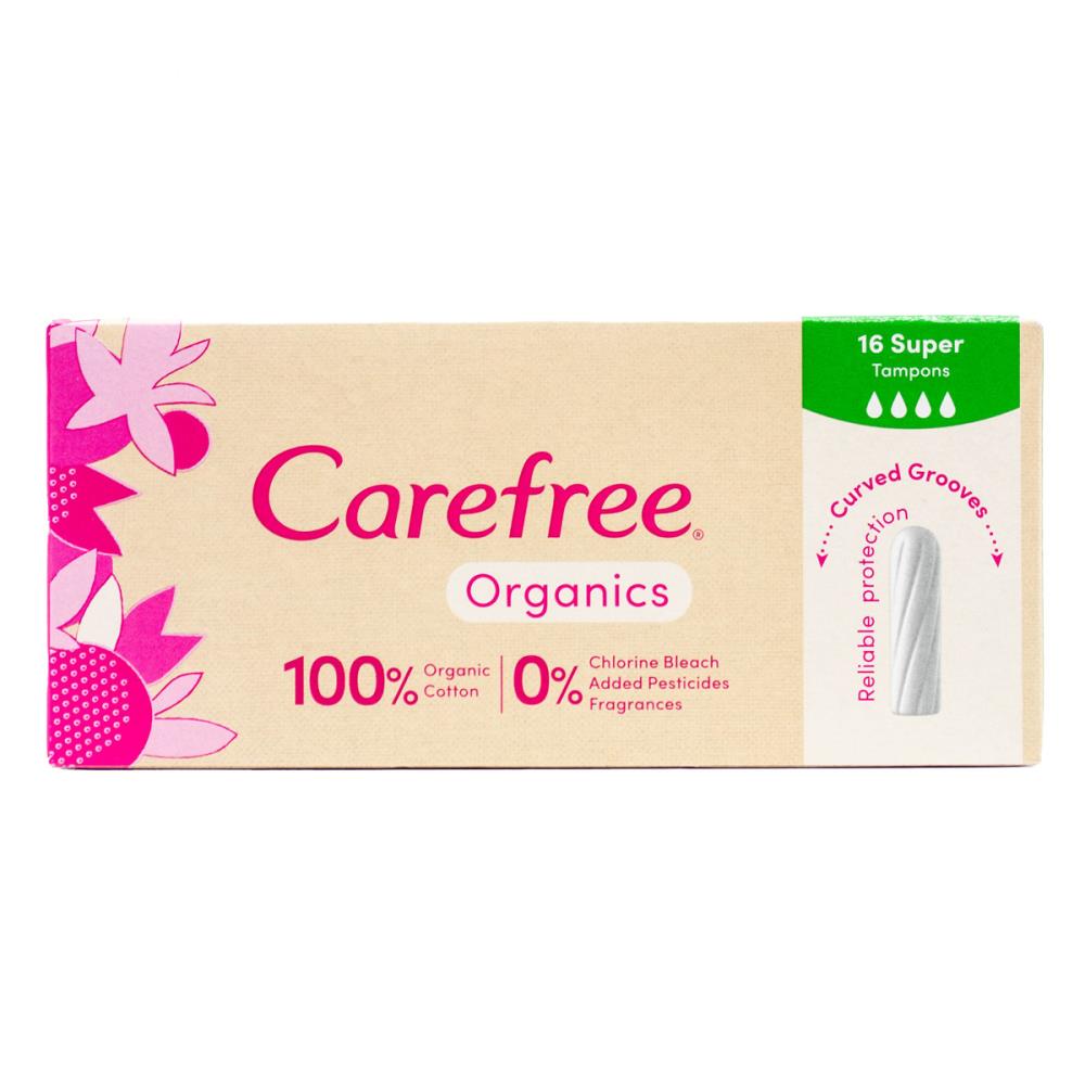CAREFREE TAMPONS ORGANICS SUPER 16 PK image 2