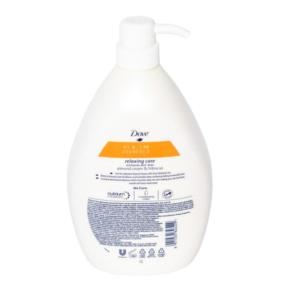 Dove Relaxing Care Nourishing Body Wash 1L - Almond Cream & Hibiscus image 8