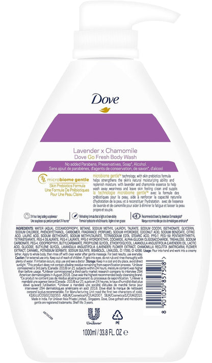 Dove Go Fresh Relaxing Hydration Body Wash 1000ml image 7