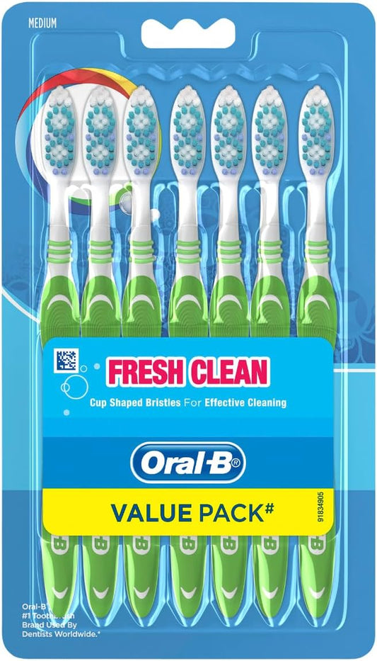 Oral-B Fresh Clean Medium Manual Toothbrush 7-Pack image 2