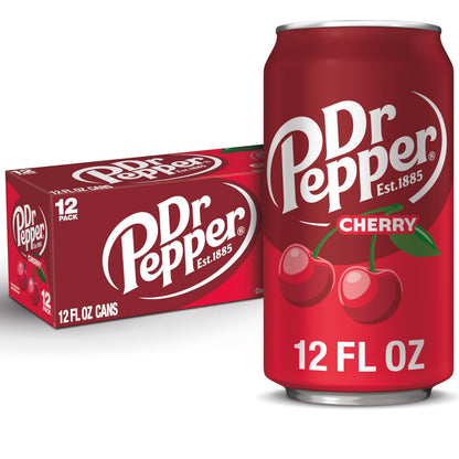 Dr Pepper Cherry Cola Soft Drink 355mL Cans (Pack of 12)