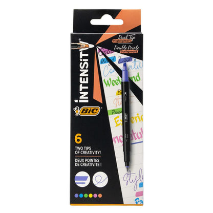 BIC Intensity Dual Tip Highlighter Pens - Assorted Colours, Box of 6 image 4