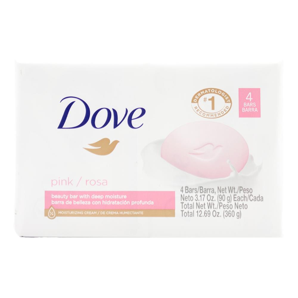 Dove Pink Rosa Beauty Bar 90g (Pack of 4) image 2