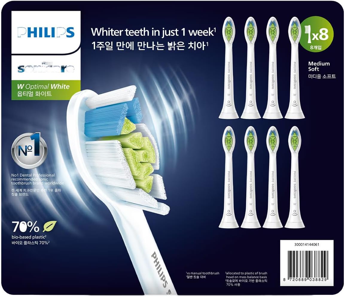 Philips Sonicare W2 Optimal White Standard Brush Heads 8 Pack
