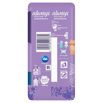 Always Discreet Incontinence Underwear Plus Large 8 Pack image 6