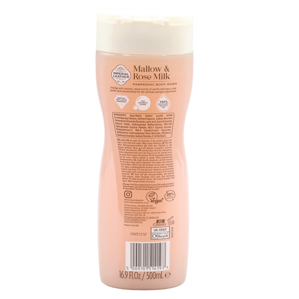 Imperial Leather Pampering Body Wash Mallow & Rose Milk 500mL image 3